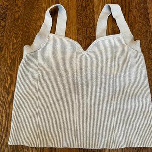 Abercrombie and Fitch Sweetheart cropped ribbed tank size L